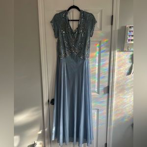 JKara plus size beaded cap sleeve dress